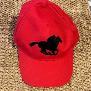 Colonial Downs Horse Racing Racetrack Hat/Cap with Black Horse Silhouette